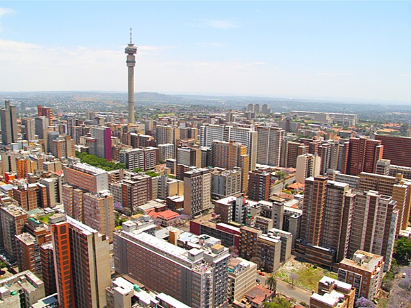 Johannesburg skyline on a sunny day